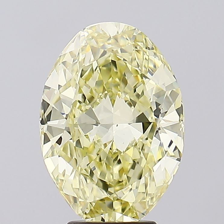 5.24 Carat Oval Lab Diamond with  Cut Diamond in 14KT  view 1
