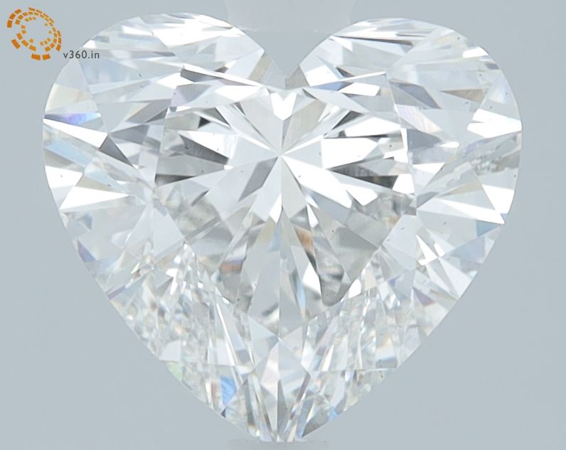 2.07 Carat Heart Lab Diamond with  Cut Diamond in 14KT  view 1
