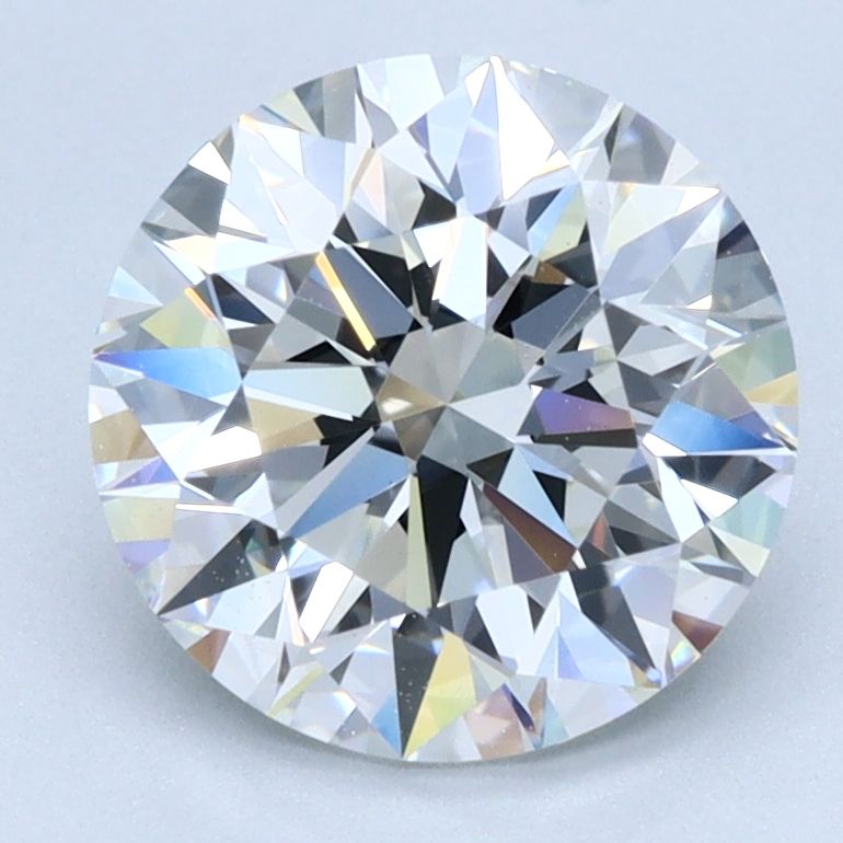 2.34 Carat Round Lab Diamond with  Cut Diamond in 14KT  view 1
