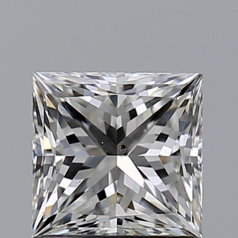 1.0 Carat Princess Natural Diamond with  Cut Diamond in 14KT  view 1

