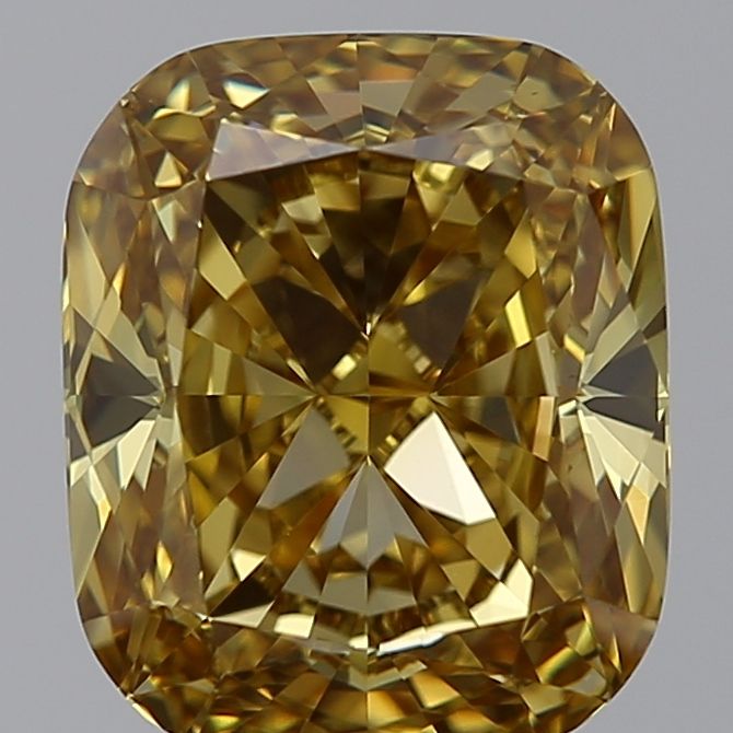 2.93 Carat Cushion Lab Diamond with  Cut Diamond in 14KT  view 1
