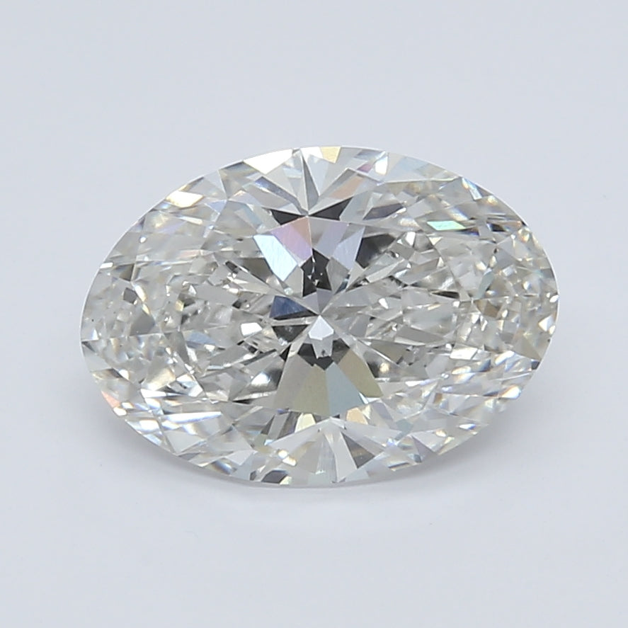 3.11 Carat Oval Lab Diamond with  Cut Diamond in 14KT  view 1
