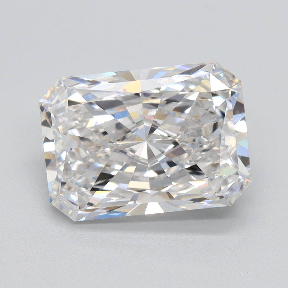 3.4 Carat Radiant Lab Diamond with  Cut Diamond in 14KT  view 1
