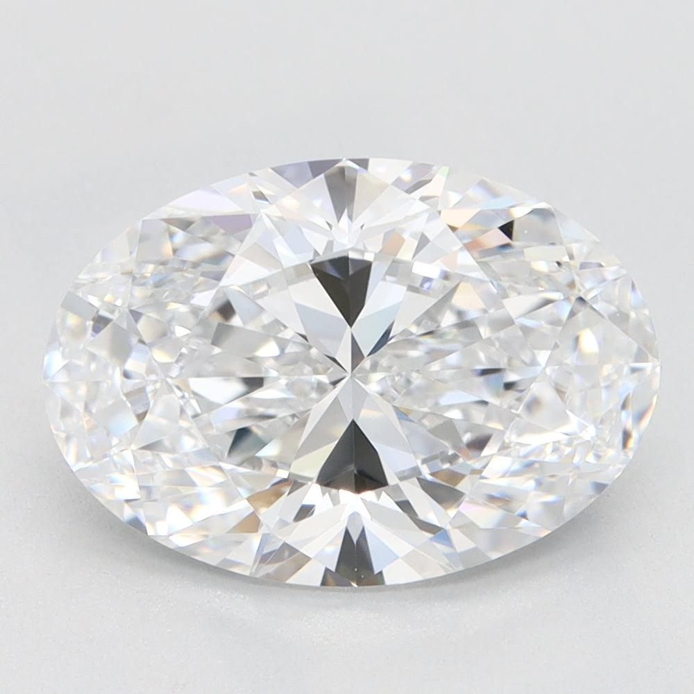 2.61 Carat Oval Lab Diamond with  Cut Diamond in 14KT  view 1
