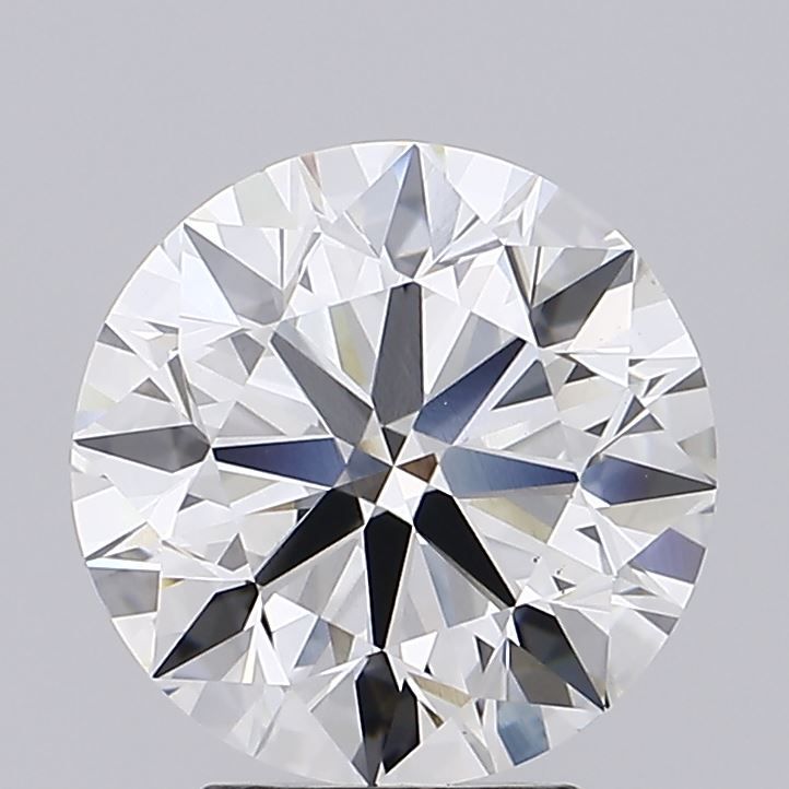 3.79 Carat Round Lab Diamond with  Cut Diamond in 14KT  view 1
