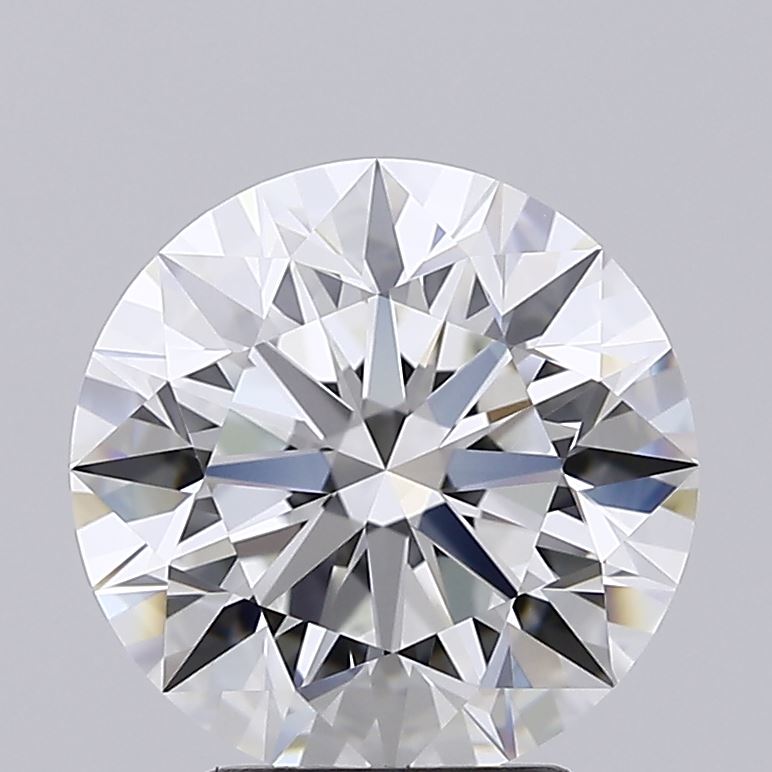 3.58 Carat Round Lab Diamond with  Cut Diamond in 14KT  view 1
