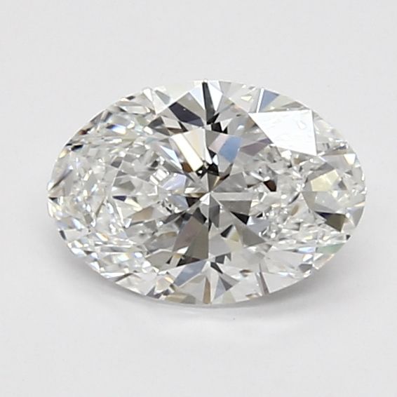 1.0 Carat Oval Lab Diamond with  Cut Diamond in 14KT  view 1
