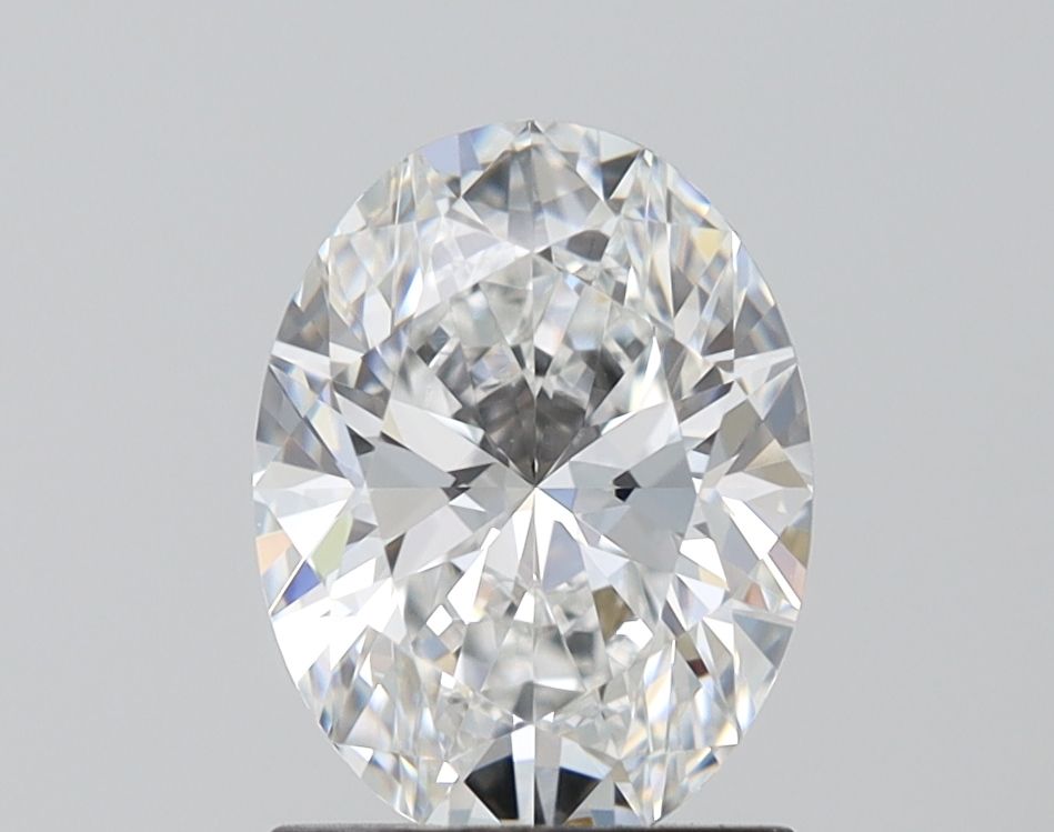 1.31 Carat Oval Lab Diamond with  Cut Diamond in 14KT  view 1
