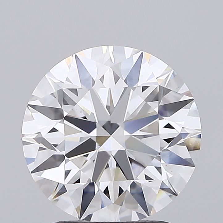 2.08 Carat Round Lab Diamond with  Cut Diamond in 14KT  view 1
