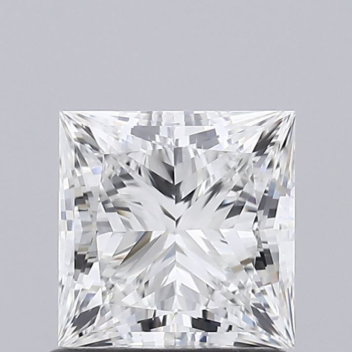 1.07 Carat Princess Lab Diamond with  Cut Diamond in 14KT  view 1
