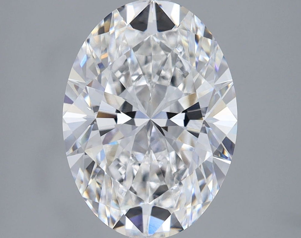 3.33 Carat Oval Lab Diamond with  Cut Diamond in 14KT  view 1
