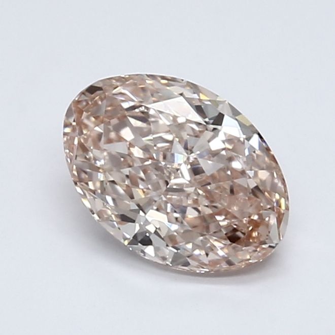1.34 Carat Oval Lab Diamond with  Cut Diamond in 14KT  view 1
