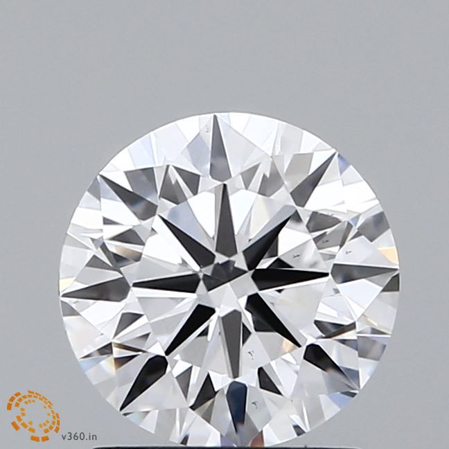1.55 Carat Round Lab Diamond with  Cut Diamond in 14KT  view 1

