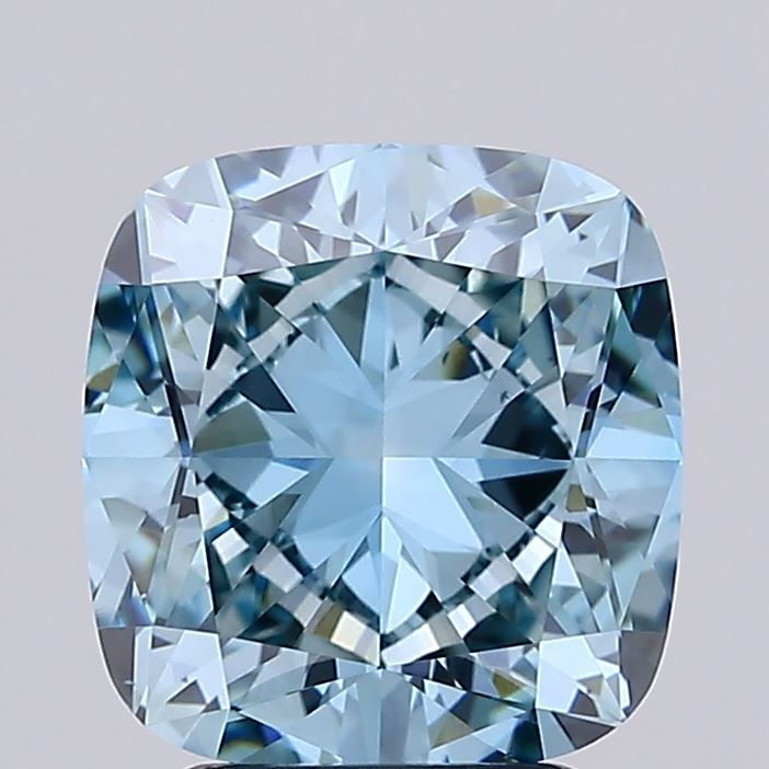 3.02 Carat Cushion Lab Diamond with  Cut Diamond in 14KT  view 1
