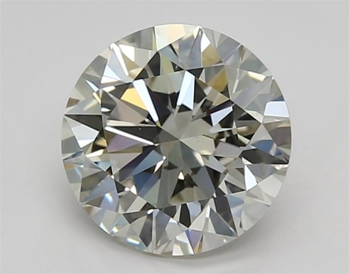 1.51 Carat Round Lab Diamond with  Cut Diamond in 14KT  view 1

