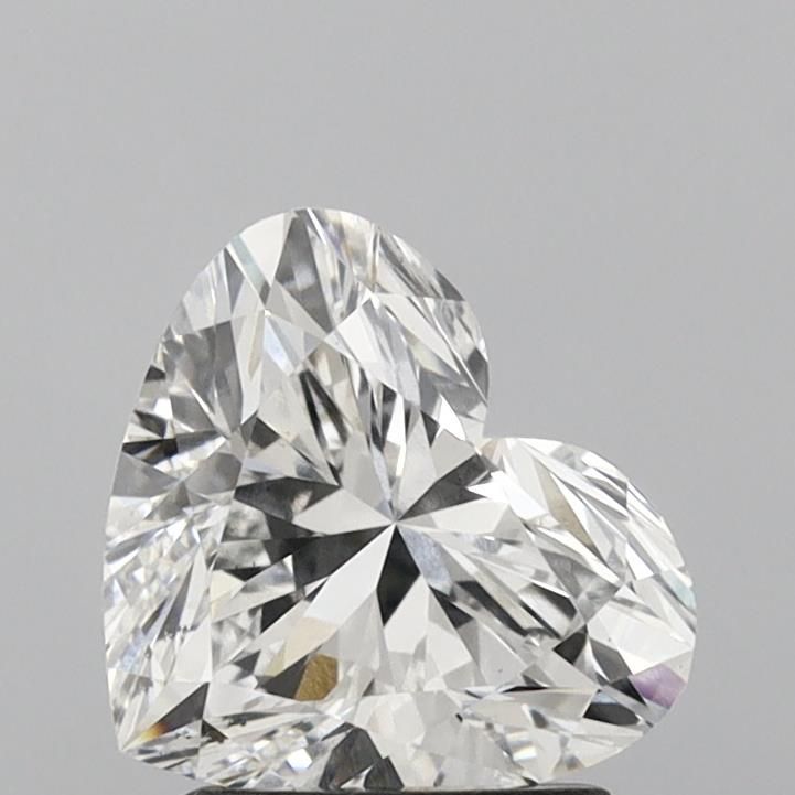 2.0 Carat Heart Lab Diamond with  Cut Diamond in 14KT  view 1
