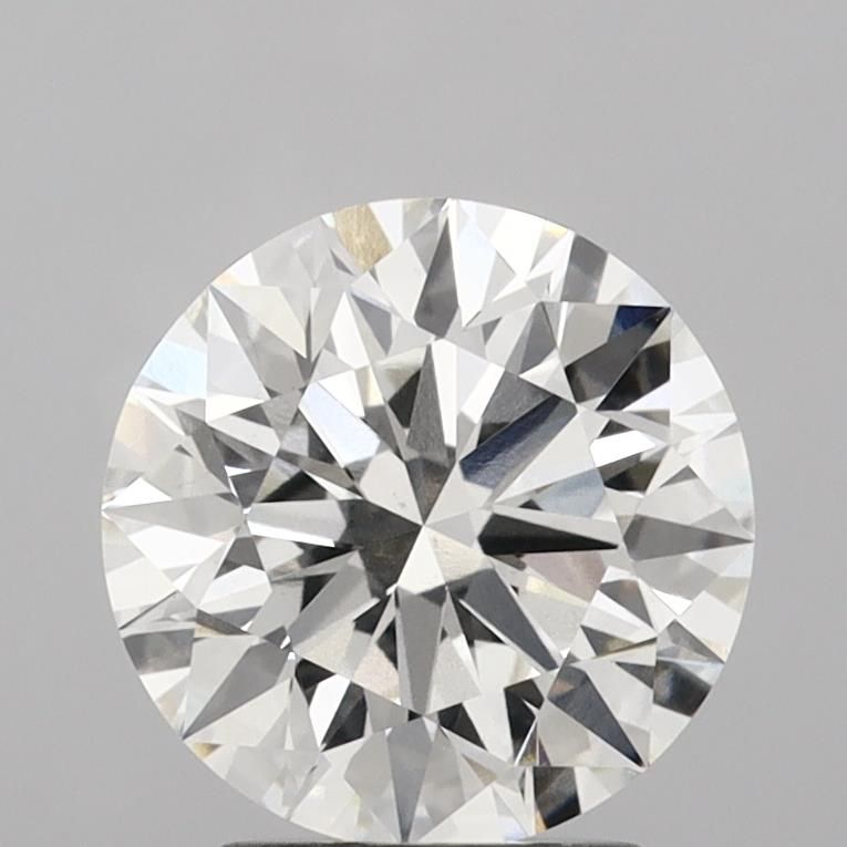 2.66 Carat Round Lab Diamond with  Cut Diamond in 14KT  view 1
