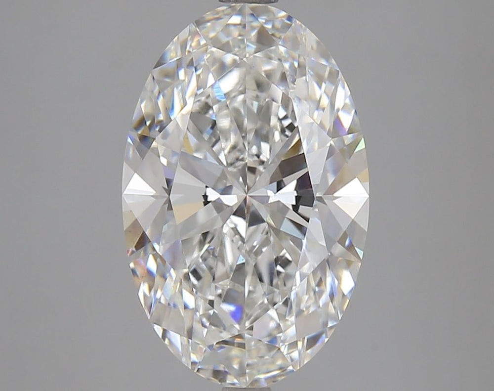 4.74 Carat Oval Lab Diamond with  Cut Diamond in 14KT  view 1
