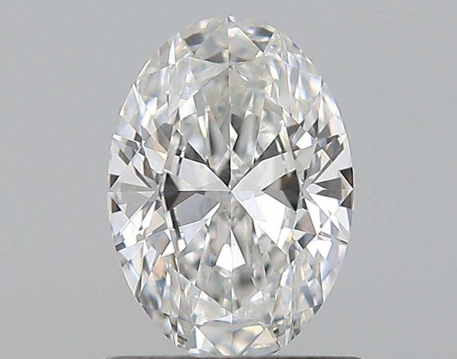 0.8 Carat Oval Natural Diamond with  Cut Diamond in 14KT  view 1
