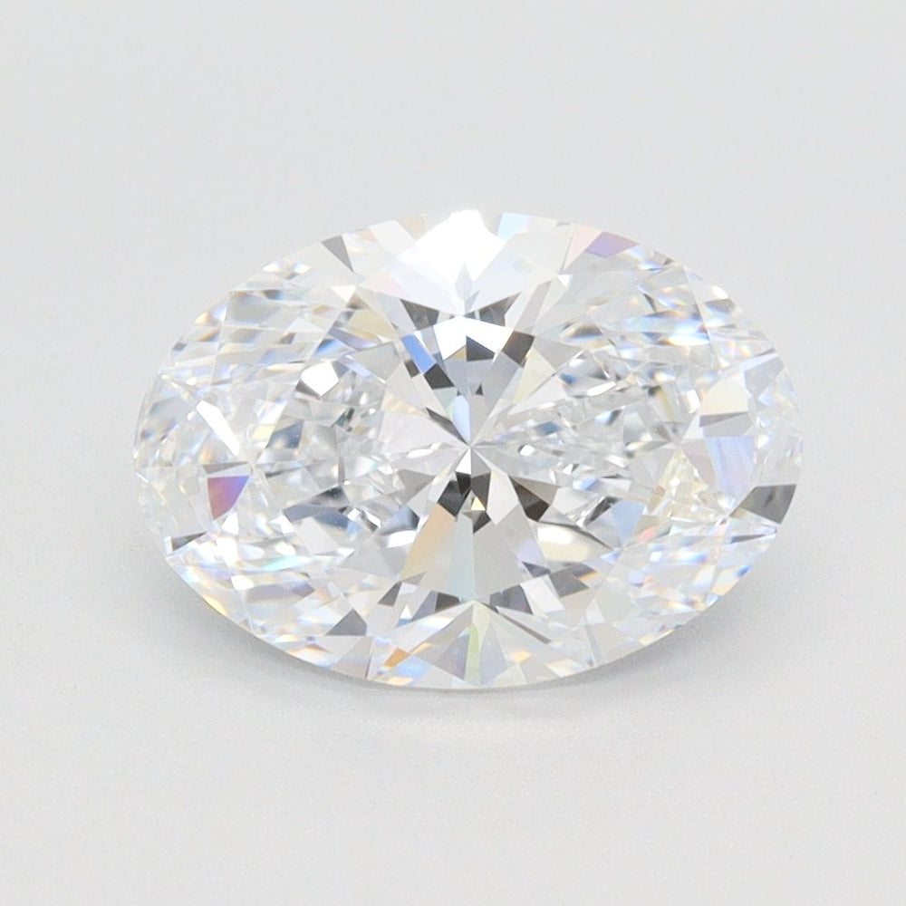 2.38 Carat Oval Lab Diamond with  Cut Diamond in 14KT  view 1
