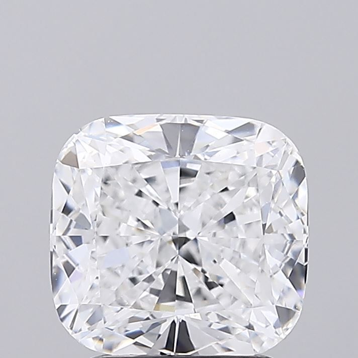 2.59 Carat Cushion Lab Diamond with  Cut Diamond in 14KT  view 1
