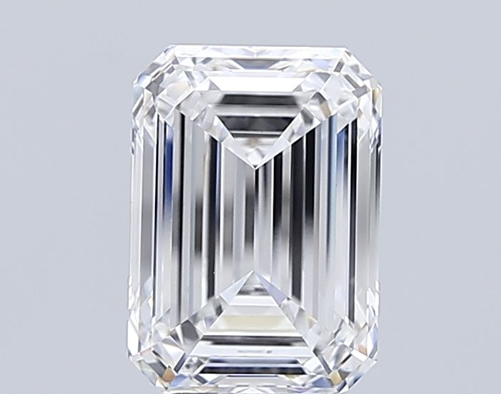 5.25 Carat Emerald Lab Diamond with  Cut Diamond in 14KT  view 1
