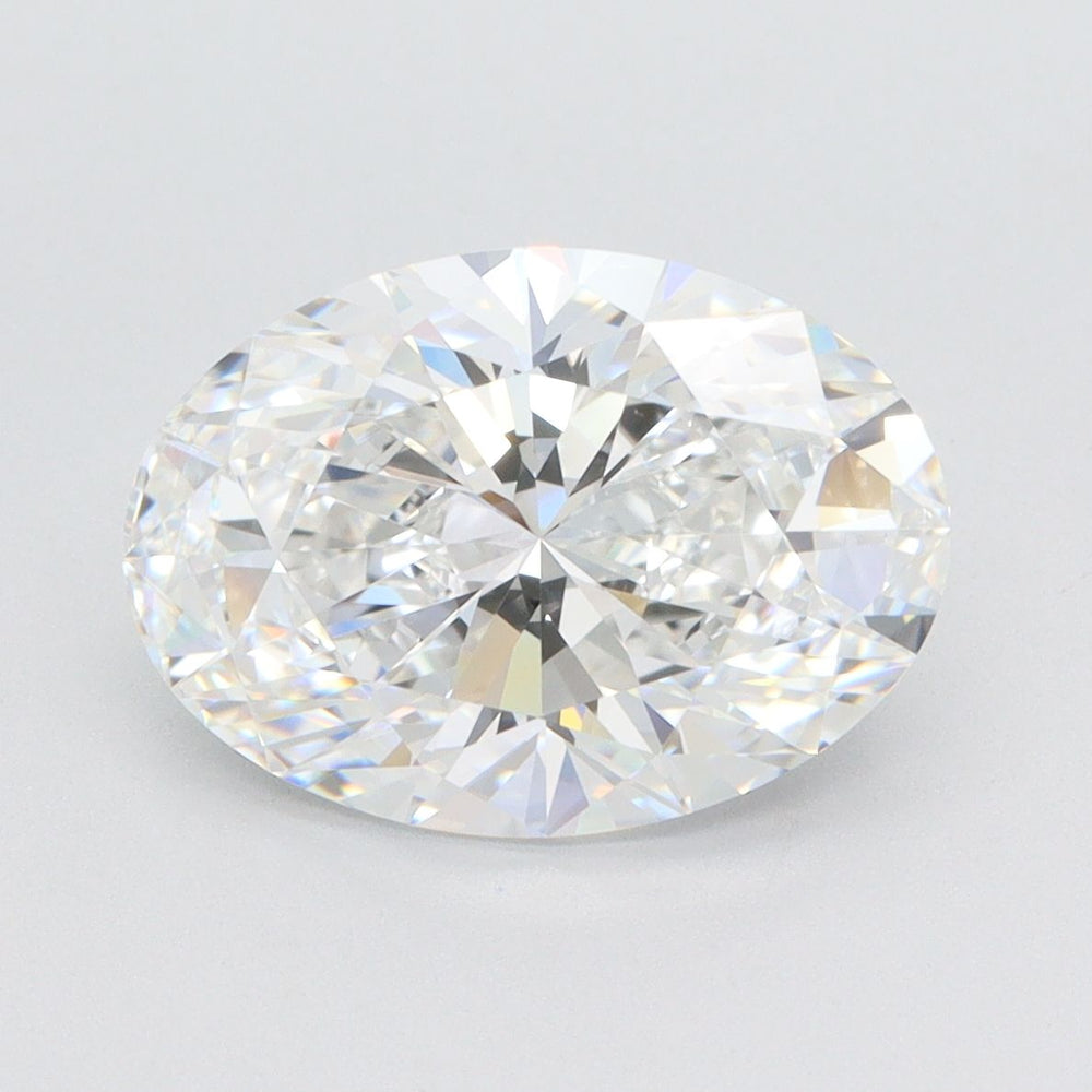 3.22 Carat Oval Lab Diamond with  Cut Diamond in 14KT  view 1
