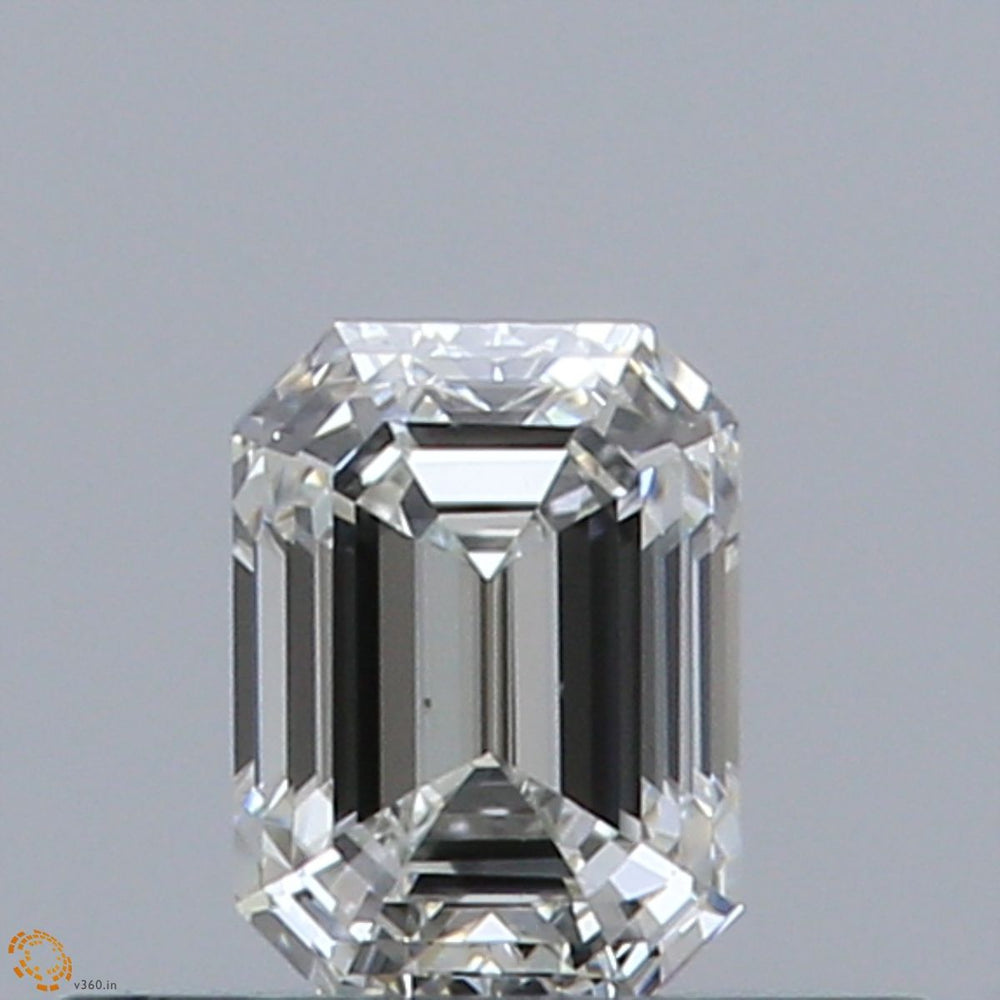 0.4 Carat Emerald Natural Diamond with  Cut Diamond in 14KT  view 1
