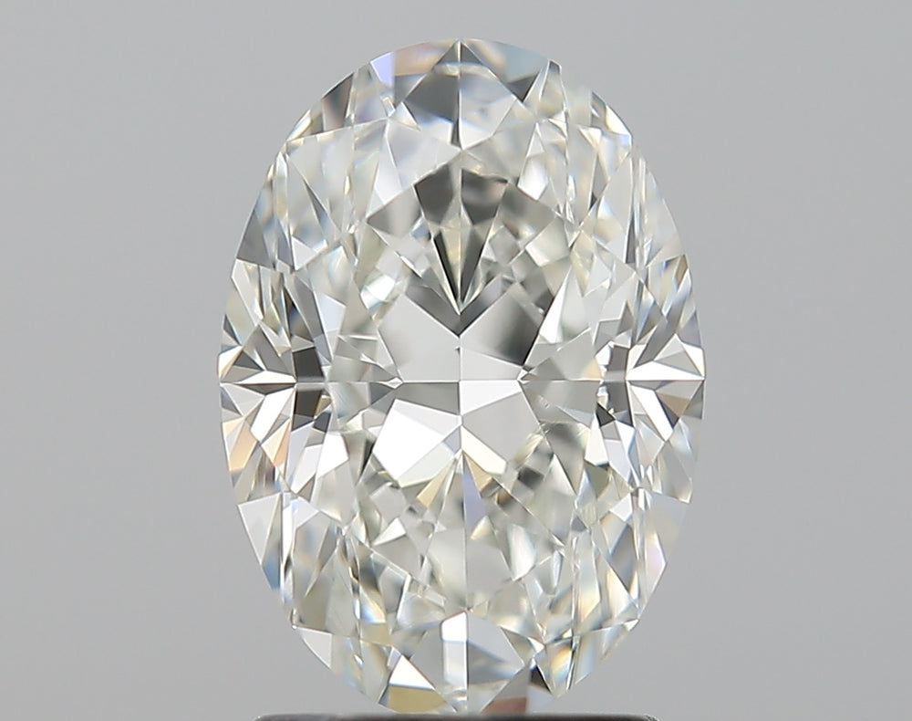 2.01 Carat Oval Natural Diamond with  Cut Diamond in 14KT  view 1
