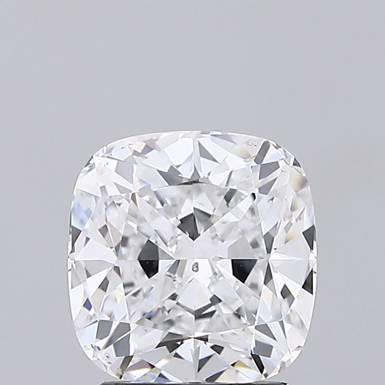 2.1 Carat Cushion Lab Diamond with  Cut Diamond in 14KT  view 1
