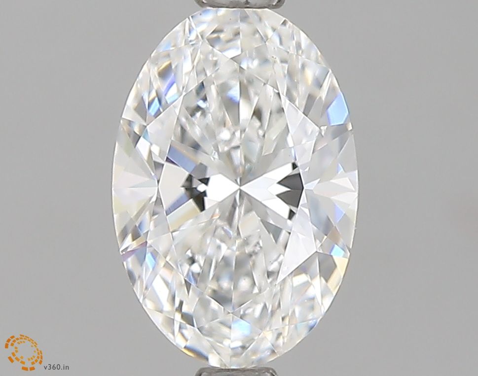 1.09 Carat Oval Lab Diamond with  Cut Diamond in 14KT  view 1
