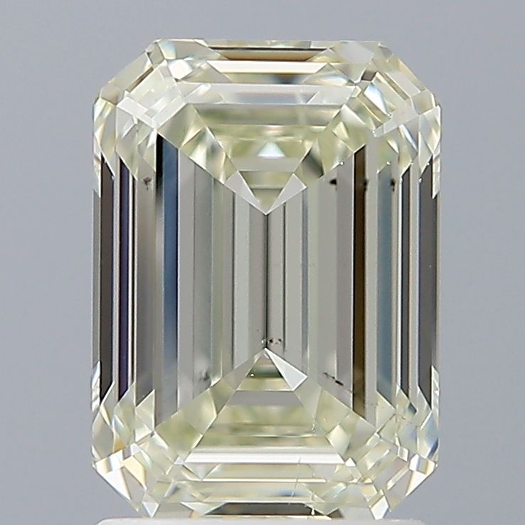 1.8 Carat Emerald Natural Diamond with  Cut Diamond in 14KT  view 1
