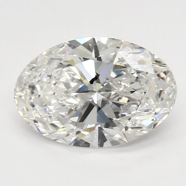 2.59 Carat Oval Lab Diamond with  Cut Diamond in 14KT  view 1
