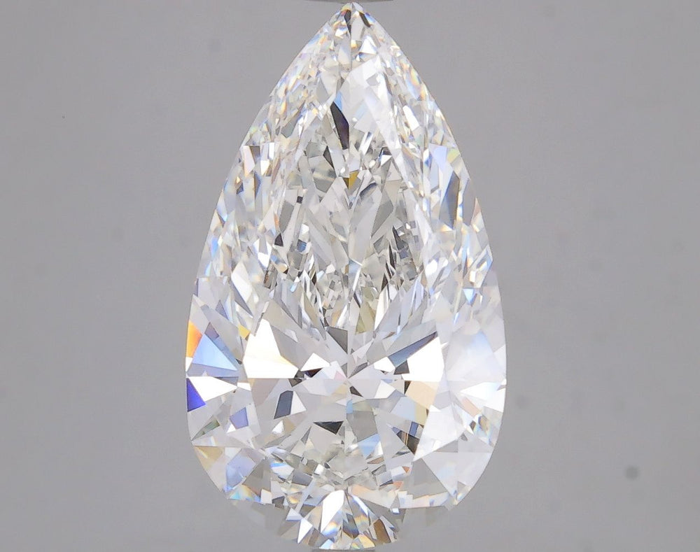 4.86 Carat Pear Lab Diamond with  Cut Diamond in 14KT  view 1
