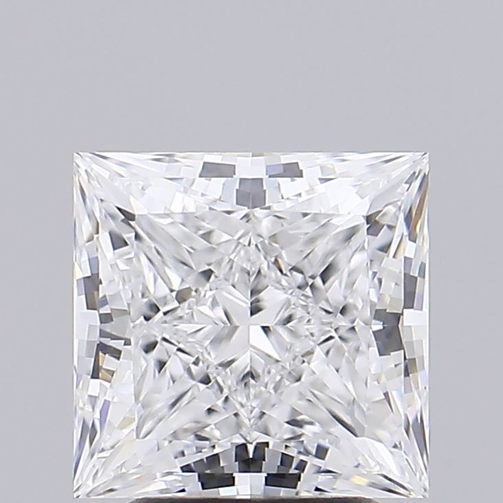 2.9 Carat Princess Lab Diamond with  Cut Diamond in 14KT  view 1
