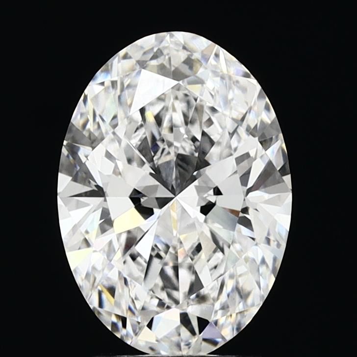 3.51 Carat Oval Lab Diamond with  Cut Diamond in 14KT  view 1
