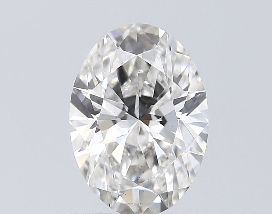 1.07 Carat Oval Lab Diamond with  Cut Diamond in 14KT  view 1
