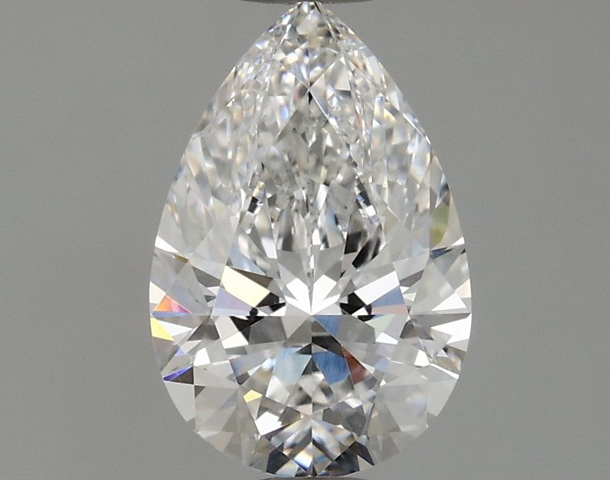 1.01 Carat Pear Lab Diamond with  Cut Diamond in 14KT  view 1
