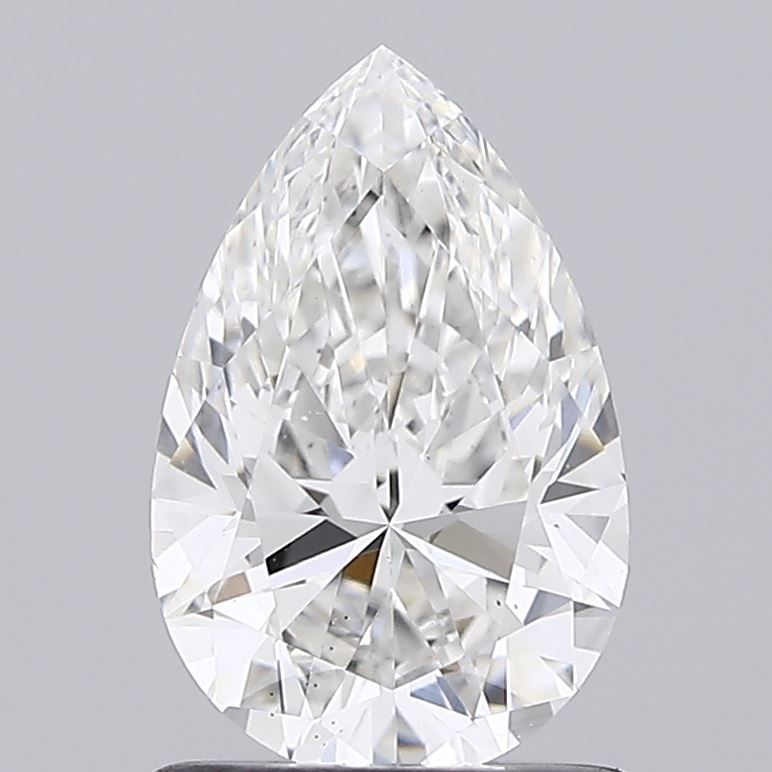 1.06 Carat Pear Lab Diamond with  Cut Diamond in 14KT  view 1

