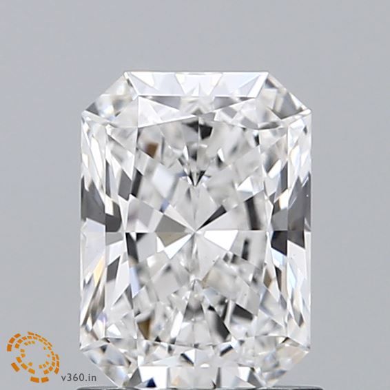 1.25 Carat Radiant Lab Diamond with  Cut Diamond in 14KT  view 1
