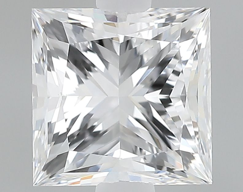 1.5 Carat Princess Lab Diamond with  Cut Diamond in 14KT  view 1
