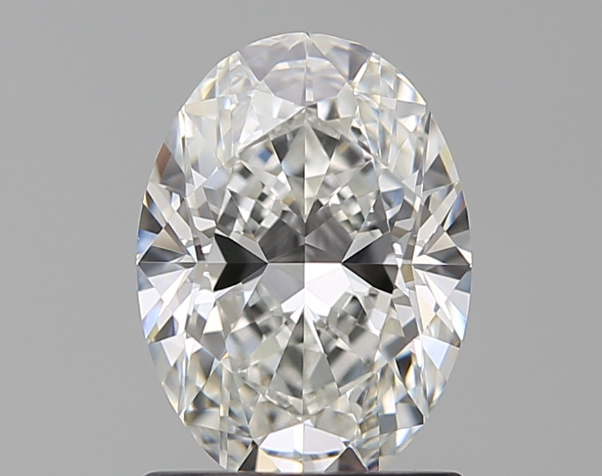 1.31 Carat Oval Natural Diamond with  Cut Diamond in 14KT  view 1
