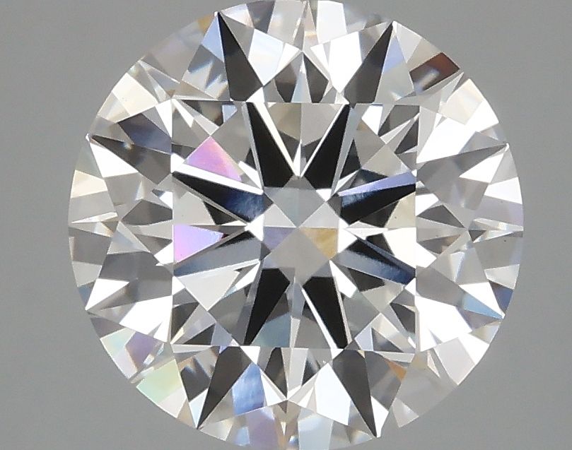 3.27 Carat Round Lab Diamond with  Cut Diamond in 14KT  view 1
