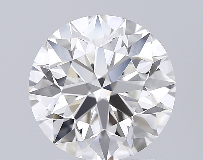 2.5 Carat Round Lab Diamond with  Cut Diamond in 14KT  view 1
