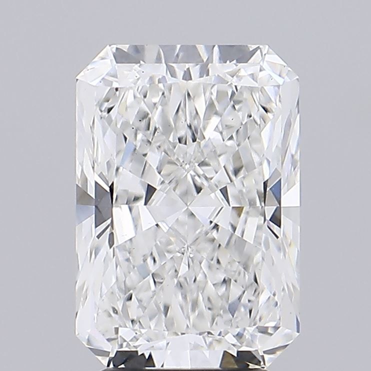 3.25 Carat Radiant Lab Diamond with  Cut Diamond in 14KT  view 1

