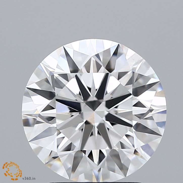 2.66 Carat Round Lab Diamond with  Cut Diamond in 14KT  view 1
