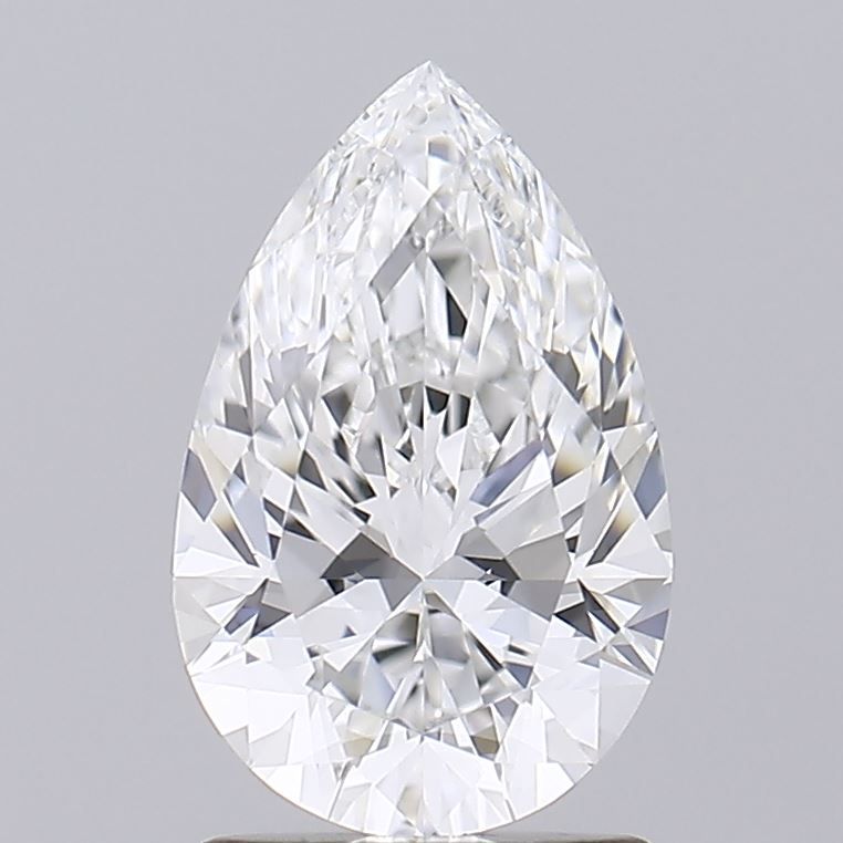 1.5 Carat Pear Lab Diamond with  Cut Diamond in 14KT  view 1
