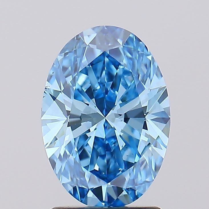 1.65 Carat Oval Lab Diamond with  Cut Diamond in 14KT  view 1
