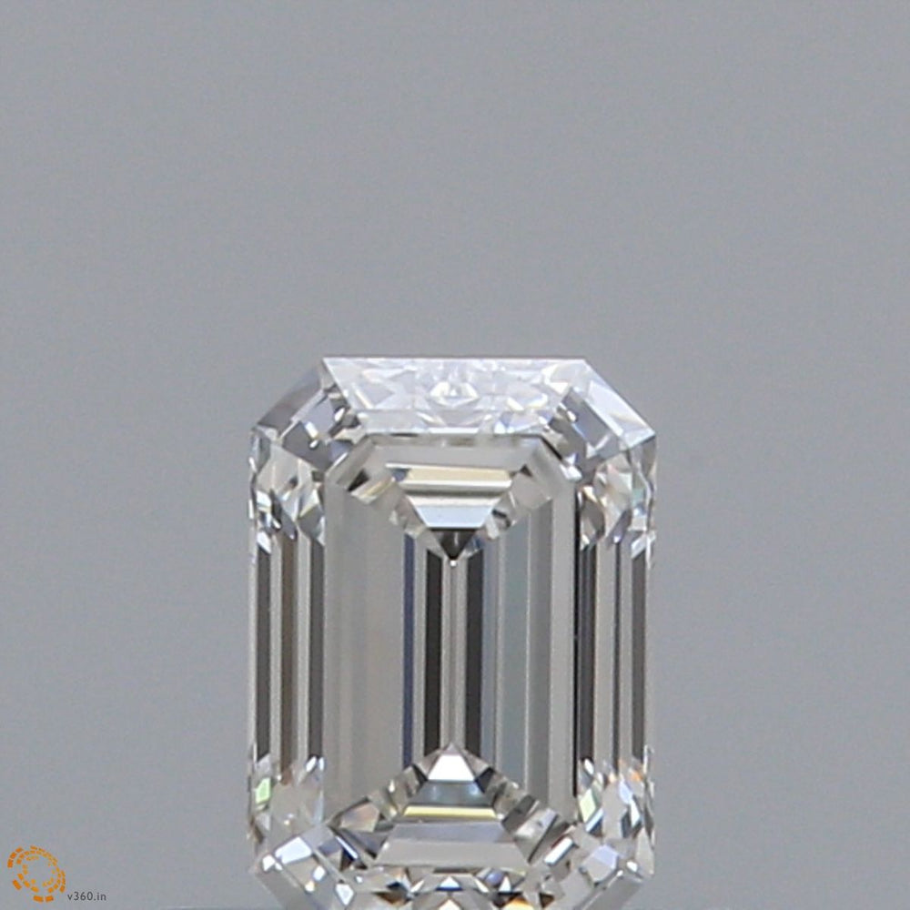 0.4 Carat Emerald Natural Diamond with  Cut Diamond in 14KT  view 1
