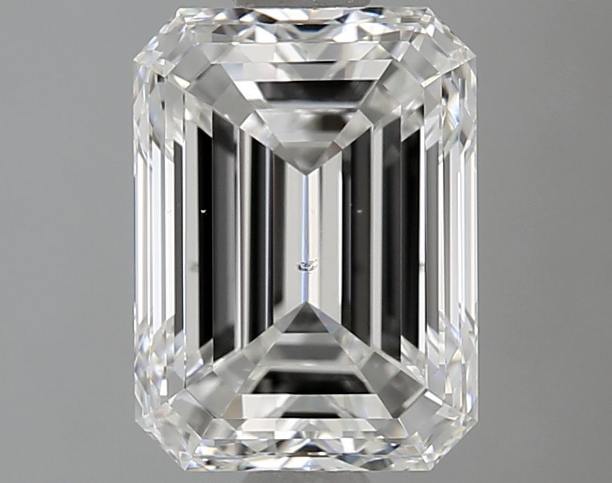 2.0 Carat Emerald Natural Diamond with  Cut Diamond in 14KT  view 1
